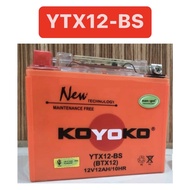 YTX12 -BS KOYOKO OREN // NANOGEL G2 GEL YTX12 ER6N (09-11) ZX750 NAZA BLADE 650 VERSYS 650 ER6 VULCAN900 BATTERY BATERI