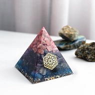 預訂【薔薇石、紫晶、藍髮晶】奧根水晶能量金字塔Orgonite 8x8 c