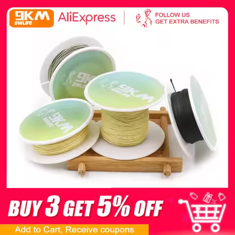 40lbs~200lbs Braided Kevlar Line High Strength Abrasion Resistance Fishing Assist Cord 30m Kevlar Fi