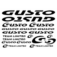 [NEW] Gusto Roadbike MTB cycling sticker 19 pcs vinyl frame logo Stiker frame basikal road mountainbike