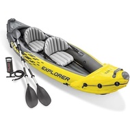 （Ready stock）INTEX PVCInflatable Banana Boat Inflatable Boat Rubber Boat Drifting Double Charging Kayak Outdoor Fishing Boat