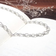 925純銀鍊 麻花圓舞曲(4.4mm寬鍊) 女生項鍊 客製長度 銀鍊子