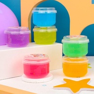 ADAMES Clear Crystal Clay, Crystal Slime Clear Slime Soft Rainbow Clay, Modeling Clay Soft Stretchy Non-Sticky Transparent Slimes Making Set Developmental Toys