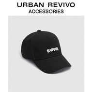 [Ready Stock] URBAN REVIVO2024 Spring New Style Men Fashionable All-Match Texture Letter Baseball Cap UAMA40011