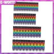 E-WOITD Cable Markers Colourful C-Type Marker Number Tag Label For Wire 1.5/2.5/4/ 6mm² E-WOITD