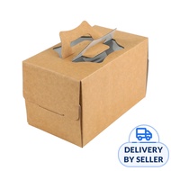 RedMan Log Cake Box with Top Window & Handle