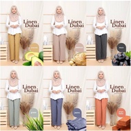[READY STOCK} PABLAZO PALAZO COTTON LINEN DUBAI BERPOKET FREE SIZE FIT TO XL (PABLAZO)
