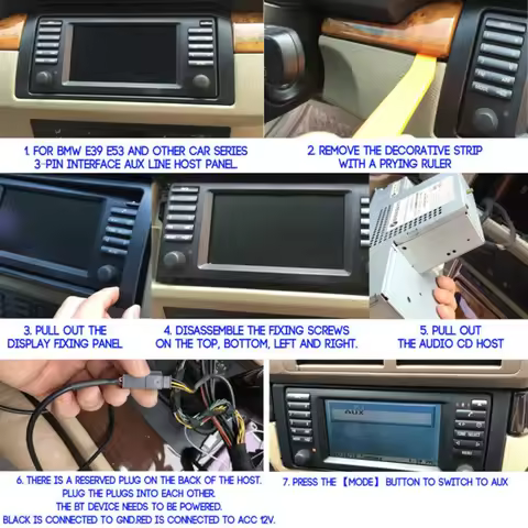 Parts Bluetooth Adapter Accessories Audio Auto Black Cable Car E16751 For BMW E54 E39 E46 E38 E53 AB