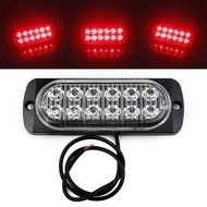 [AHR0]2X Rear Red Fog 12 Led Lamp Light 12v~24v  For Truck Car Van Bus Cab