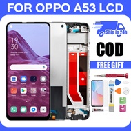 Original LCD with Frame for OPPO A53 4G LCD Display Touch Screen Digitizer Assembly