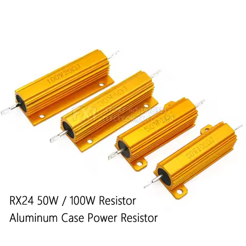 50W 100W Aluminum Power Metal Shell Case Wirewound Resistor 0.01R ~ 100K 1 6 8 10 20 200 500 1K 10K 