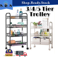 SRS_3 4 5 Tier Multipurpose Storage Rack Trolley Rack with Wheel