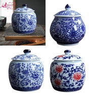 Abbraccia Blue White Porcelain Ginger Jars Temple Jar Storage Can Tea Canister Chinese Style Display