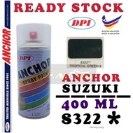 【Barang tempat】ANCHOR S322** S322 SUZUKI TROPICAL GREEN hijau 400ml Can Spray Paint Cat Spray Tin 10