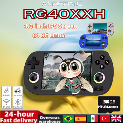 ANBERNIC RG40XX H Retro Handheld Game Console 64 Bit Linux 4.0'' IPS Screen Supports 5G WiFi Bluetoo