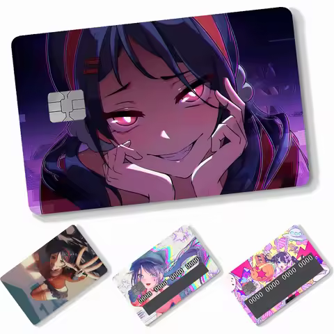 1PC Game M-MiSide Card Stickers 4pcs PVC Credit Card Skin Stickers Removable Self-adhesive Protectiv