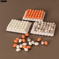 SIRENU 1Set Simulated Eggs, Mini 4 Styles Cute Chicks Eggs,  Family Eggs Miniature Decorations