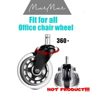 [MurMur] 1pc Office Swivel Chair Roller Casters Replacement Wheels 3 inch