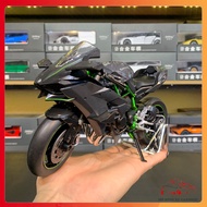 Mô hình xe Kawasaki Ninja H2 H2R tỉ lệ 1:9 HUA YI