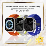 Soft Silicone Stainless Steel Strap For i-Watch 9 S10 Band Series 10 42/44/45/49/46MM sport Watchban