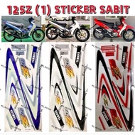 125Z BODY COVER STICKER STRIPE COVER SET SABIT (1) 125ZR BIRU LAUT SILVER RED Y125Z  Y125ZR Y125 YAM