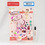 Fashion cosmetic butterfly shape make up toy PR17726A girls learning toys