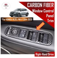 🔥SG SELLER🔥Honda VEZEL HRV 2014-2020 Window Switch Panel Cover Carbon Fiber Trim Decor Accessories