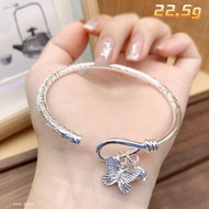 9999 silver bracelet mixed with Phalaenopsis charm