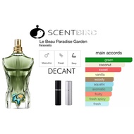 💯 Original JPG Paradise Garden  - 3ml / 5ml Decant / Travel Spray Perfume / Elixir / Le Male Parfum 
