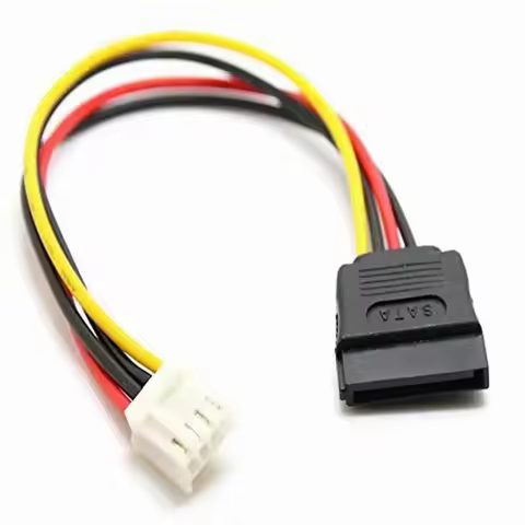 ITX FDD Floppy 4Pin Female 2.54mm to 15Pin SATA Female Adapter Converter motherboard power supply Le