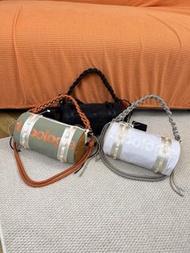 三色 男 女 Topologie Barrel Bag 圓筒斜背包