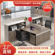 Staff desk simple office computer workstation4Person Screen Workstation Financial Office Desk and Ch
