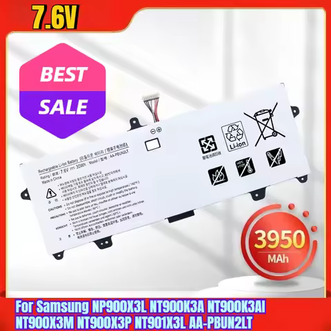 7.6V 3950mAh Laptop Battery for Samsung NP900X3L NT900K3A NT900K3AI NT900X3M NT900X3P NT901X3L AA-PB