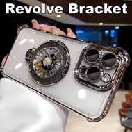 For 15 Pro Max Rotate Gyro Holder Magsafe Magnetic Case for 14 11 12 13 Pro Max Protection Silicone 