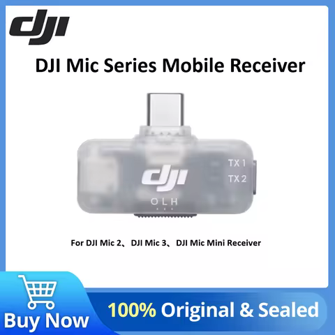 DJI Mic Series Mobile Receiver The Mobile Receiver of the DJI Mic Series for DJI Mic 2 DJI Mic 3 and
