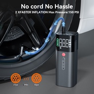 Portable tire inflators and air compressors. 4-in-1 multi-functional intelligent air pump wireless r