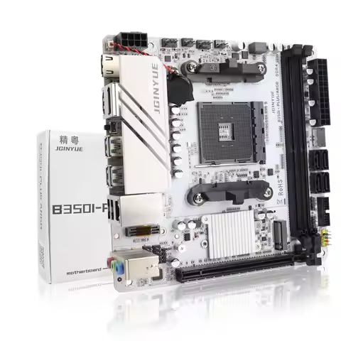 JGINYUE B350I-PLUS/ARGB AM4 Motherboard Mini ITX, 4xSATA3.0, 2xM.2 NVMe, PCI Express x16 slot