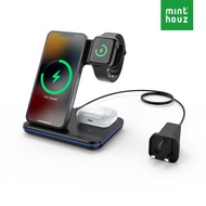 Minfantaz 3-In-1ที่ชาร์จไร้สาย15W สถานีชาร์จแบบรวดเร็วพร้อม USB Type C สำหรับสมาร์ทโฟนIWatchหูฟัง TW