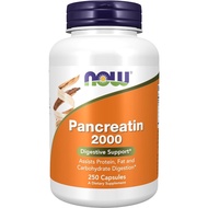 NOW Foods Pancreatin 2000, 100 Capsules - Digestive Support Supplement