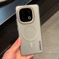 For VIVO IQOO 13 5G Magnetic Wireless Charger Case Luxury Matte Skin Feel Magnetic PC Back Cover For