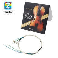 ZILUOLAN Full Set Violin String, Mixed Colors Stainless Steel Wire Violin Strings Set, Professional 