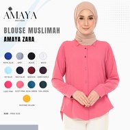 [COD] Amaya Boutique – Blouse Muslimah Daily Chic Wear | Women tops shirt causal formal | Dusty Pink