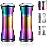 Rainbow Salt Pepper Grinder, Kyraton Titan Stainless Steel Salt Pepper Grinder, Refillable Pepper Gr