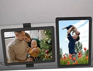 Car Picture Frame, Leather Vehicle Sun Visor 4x6 (Standard 6 Inches) Photo Holder Displays Both Hori