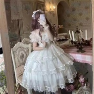 Váy Công Chúa Lolita Three-Part Elegant One-Shoulder Bridal Dress Váy Dài Tay Ngắn Váy Midi Váy Mùa 
