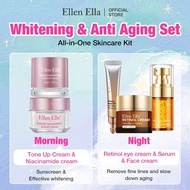 【Pro-Aging Set】Ellen Ella Ultimate Glow&Renewal Skincare Set Retinol Reduces Wrinkles Puffiness