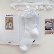 JIFANPAUL | Ballet Style Lace Socks with Ruffle and Bow Design