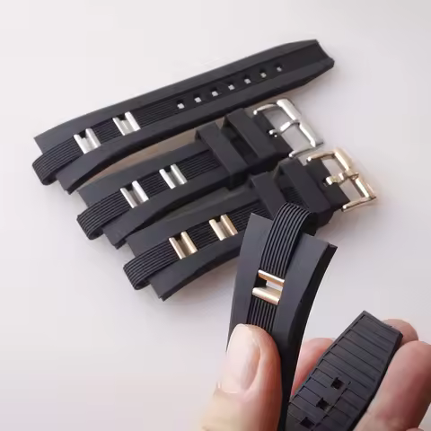 26x9mm brand Quality Watchband Waterproof Silicone Rubber Black Replacement new Watches Band Belt Fo