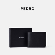 กระเป๋าสตางค์หนังวัว PEDRO สำหรับผู้ชาย ช่องใส่บัตรหลายช่อง กระเป๋าสตางค์สั้น วัสดุ PU กระเป๋าสตางค์