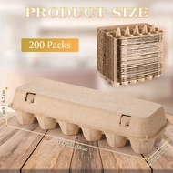 20PCS Cardboard Egg Cartons Blank Paper Pulp Egg Cartons One Dozen Egg Cartons Container Empty Egg T